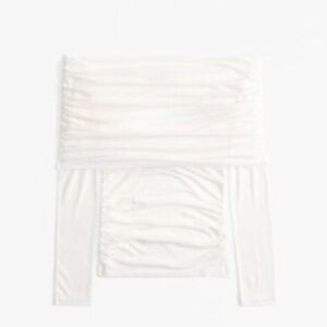 Abercrombie Cream Off-Shoulder Top